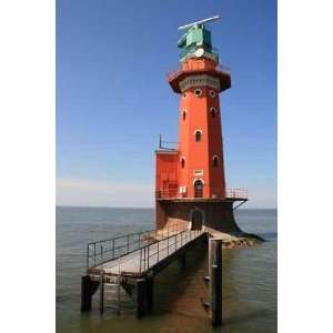 Lighthouse hohe weg weser 2   60H x 40W   Peel and Stick Wall Decal 