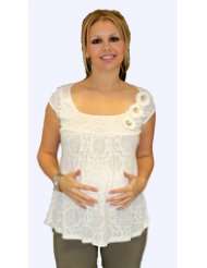  White Maternity Shirts & Blouses