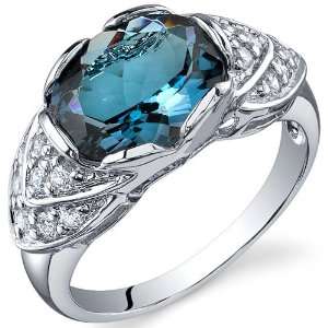  Classy Brilliance 3.00 carats London Blue Topaz Cocktail Ring 