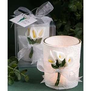  Bridal Shower / Wedding Favors  Calla Lily Design Candle 