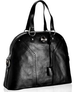 Yves Saint Laurent black lambskin Muse extra large tote   up 
