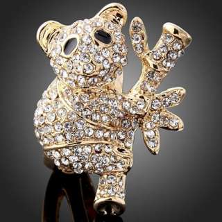 China panda ARINNA Swarovski Crystal 18K GP Finger Ring  