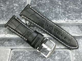 26mm Gator Leather Strap Band Fit PANERAI Tang Buckle  