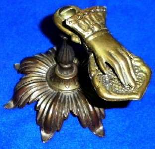 Victorian Brass Hand w/ Stand ~ Paper Holder Clip  