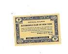 VTG AAA OF NEW YORK OFFICIALONE CENT DISCOUNT COUPON