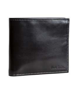 Paul Smith black leather bi fold wallet  