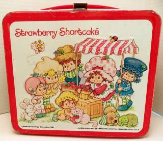 Vintage Complete 1981 Strawberry Shortcake Doll Metal Lunchbox 