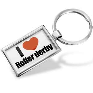    Keychain I Love roller derby   Hand Made, Key chain ring Jewelry