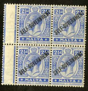 Malta Stamps # 78 VF OG NH Block  