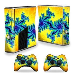   for Microsoft Xbox 360 S Slim + 2 Controller Skins Skins Fractal Works