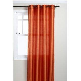 Stylemaster Tribeca 56 by 84 Inch Faux Silk Grommet Panel, Mandarin