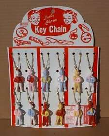 12 Howdy Doody Puzzle Key Chains on Original Card  