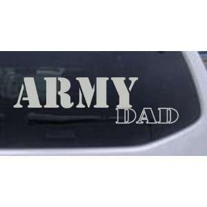 Army Dad Military Car Window Wall Laptop Decal Sticker    Silver 30in 