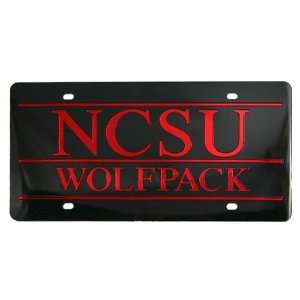   Carolina State Wolfpack Black Mirror License Plate