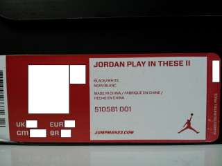 510581 001] Mens Air Jordan Play In These 2 II Basketball Performance 