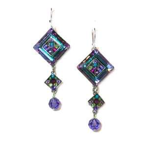 Firefly La Dolce Vita Elaborate Multicolor Earrings in Lavender and 
