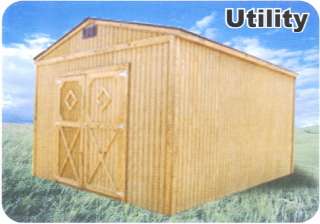 Rustic 12x16 Pressure Treated Garden Storage Shed NEW  