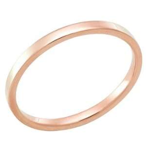 18K Rose Gold Polished Comfort Fit Wedding Band Ring 2.5 millimeters 