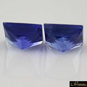 4m Princess MATCHING PAIR NATURAL 100% BLUE SAPPHIRE  