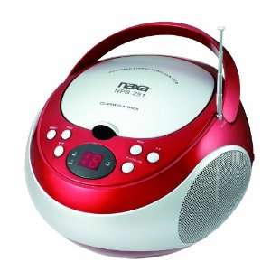  NAXA Electronics NPB 251RD Portable CD Player with AM/FM 