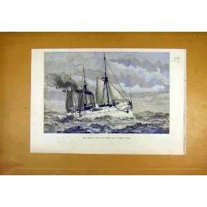   American Navy Uss York Town Torpedo Cruiser Print 1890