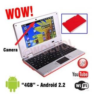 ANDROID RED 7 Mini Laptop Notebook Netbook PC WiFi TONS of Apps Games 