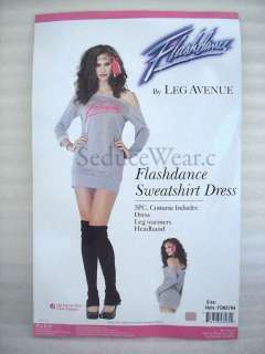 Flashdance Sweatshirt Dress Womens Halloween Costume  