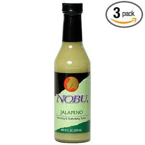 Nobu Jalapeno Dressing & Seasoning Sauce, 8 Ounce Bottle (Pack of 3 