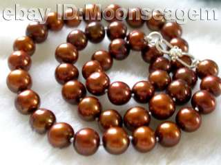 AAA 18 10mm round coffee freshwater pearls necklace  