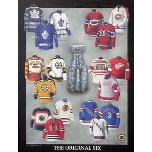  NHL 16 x 20 Original 6 Stanley Cup Plaque Sports 