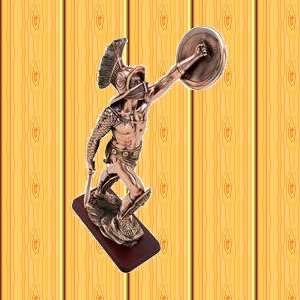  Gladiator statue home copper plated sculpture New 
