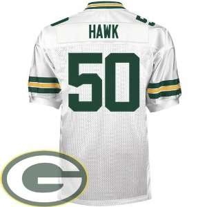  Bay Packers #50 A.J. Hawk Jersey Authentic Football White Jerseys 
