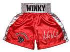 WINKY WRIGHT SIGNED BOXING TRUNKS WITH EXACT PROOF/COA