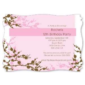  Cherry Blossom   Personalized Birthday Party Invitations 
