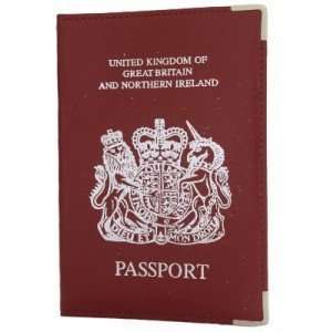  Red Leather Passport Holder / Cover