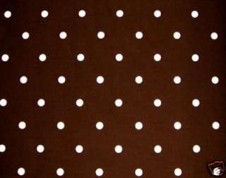 ROUND 1.3M NEW BROWN POLKA DOT PVC OILCLOTH TABLECLOTH  