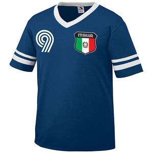 Italia Retro Soccer Jersey T Shirt Italy Football Mens  