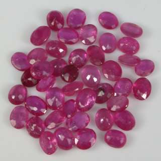 17.24tcw Purple Pink Oval Ruby Loose Gemstones Lot  