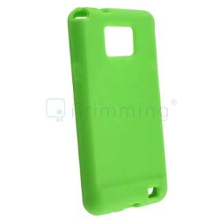 For Samsung Galaxy S 2 II i9100 NEW GREEN SILICONE SOFT RUBBER CASE 