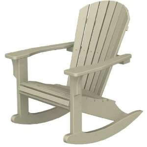   Plastic Wood Seashell Adirondack Rocking Chair Patio, Lawn & Garden