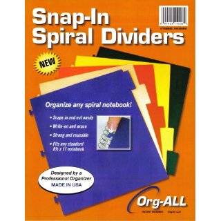  Notebook Organizer, Snap In Spiral Dividers Explore 