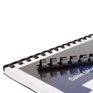  Plastic Comb Binding Spines, 1/2 Dia, Holds 85 Sheets 
