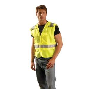 Hi Viz Yellow Public Safety Vest w/ 3 Piece Police Removable Legend 
