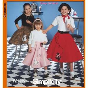  Simplicity Sewing Pattern 5401 Childs and Girls Poodle Skirts 