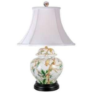    Parrots in Bamboo Porcelain Jar Table Lamp