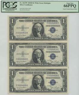 An unrivaled early silver certificate uncut multiple in fabulous 