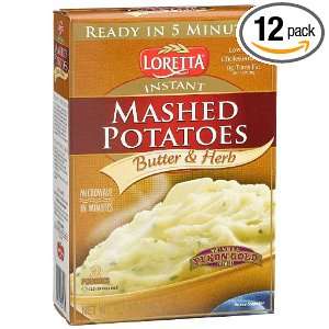 Loretta Herb & Butter Instant Mashed Potatoes, 7.2 Ounce Boxes (Pack 