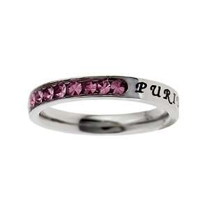    October Birthstone Princess Cut Christian Purity Ring Jewelry