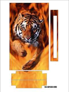 Playstation 2 Skin   TIGER IN FLAME  