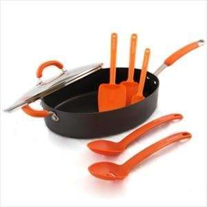 Rachael Ray 6 Pc 5Qt Saute, Tongs and Lazy Spoon Set  
